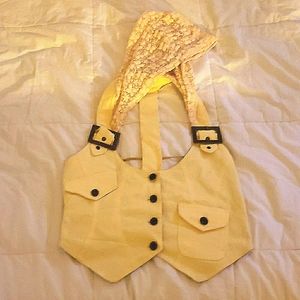 European Romantic Denim Hooded Vest